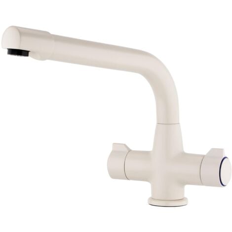 ENKI Alpha Kitchen Sink Basin Dual Flow Mixer Tap Cream