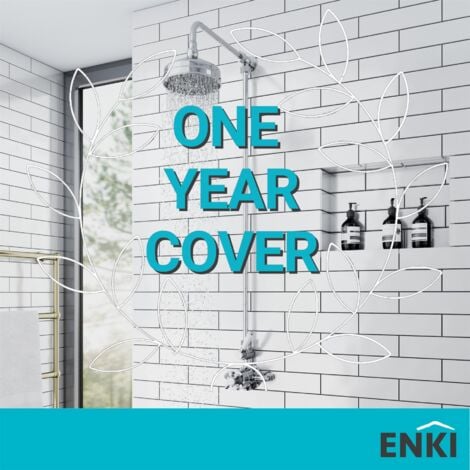 ENKI Round Fixed Shower Head Brass Traditional Chrome 150mm
