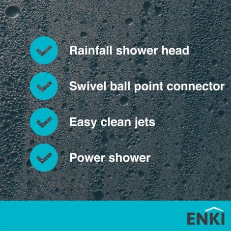 ENKI Round Fixed Shower Head Brass Traditional Chrome 150mm