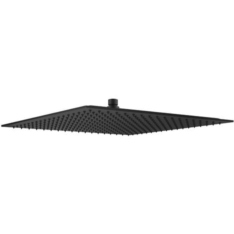 ENKI Ultra Slim Shower Head Square Matte Black 400mm