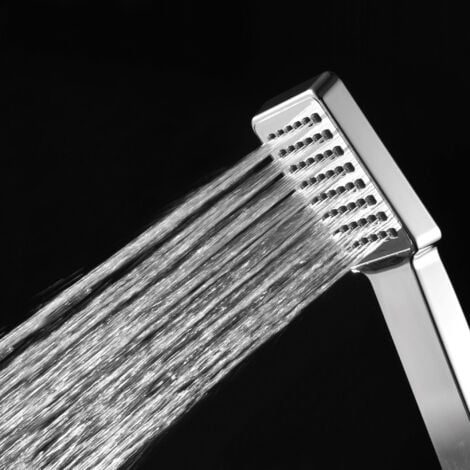 ENKI Handheld Shower Head Square Hose & Wall Bracket Chrome EH008