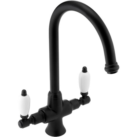 ENKI Dorchester Kitchen Mixer Tap Dual Flow Matte Black