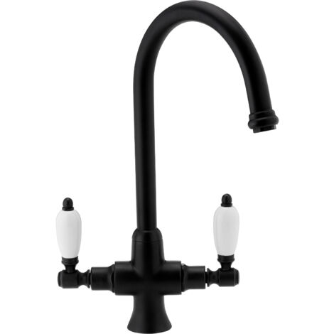 ENKI Dorchester Kitchen Mixer Tap Dual Flow Matte Black