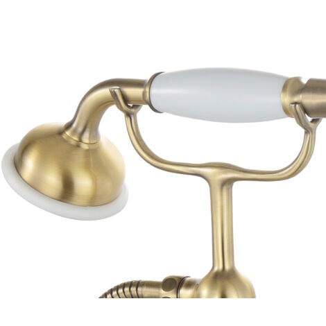ENKI, Camberley, BT3208, Antique Bronze, Bath Shower Mixer Taps, Traditional Victorian Cross Handle, Solid Brass, Easy Clean, Traditional Design, Easy to Install, 10-Year Guarantee