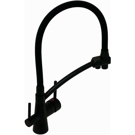 ENKI Geneva Kitchen Mixer Tap 3-Way Filter Pull Out Black