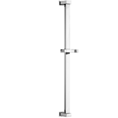 ENKI Shower Riser Rail Kit Square Stainless Steel Chrome S19