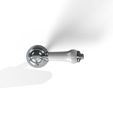 ENKI Ceramic Toilet Flush Lever Traditional Chrome White