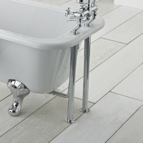 ENKI Roll Top Bath Pack Exposed Solid Brass Chrome