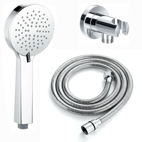 ENKI Multi Function Hand Shower Kit Hose & Wall Bracket Chrome