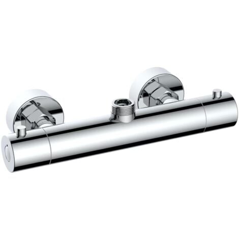 ENKI Dune Bar Shower Mixer Valve Brass Thermostatic Chrome T32