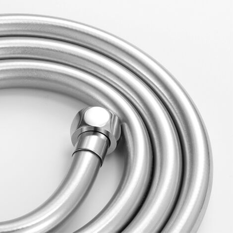 ENKI Easy Clean Shower Hose Standard PVC Silver 1.5m Long