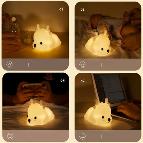 Goeco - Veilleuse Enfants - Lumière LED & 7 Couleurs - Veilleuse Chambre de  bébé - En