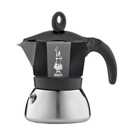 Bialetti Moka Induktion 1,4 L Nero, Argento