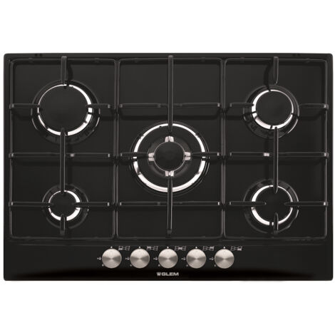 Glem Gas GT755BK Piano Cottura Da Incasso 5 Fornelli Nero (1/3)