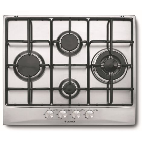 Glem Gas GT645IX Piano Cottura Acciaio inossidabile Da incasso 60 cm 4 Fornelli (1/3)