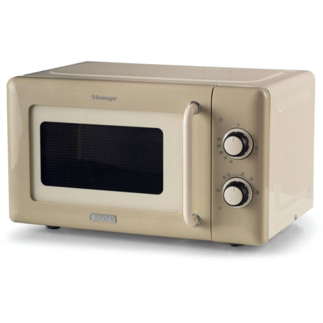 Ariete Linea Vintage 3960 Forno a microonde Vintage, 800W, Capacità 20L, 3 funzioni, 6 livelli di cottura, Timer, Beige