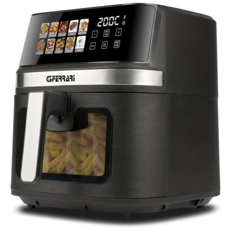 G3 Ferarri G10212 Friggisano Friggitrice ad Aria 8 Litri, 1700 W, Display digitale a colori, 10 programmi, Temperatura 80-200°C, BPA/PFOA Safe, Timer 60 min, Ricettario incluso
