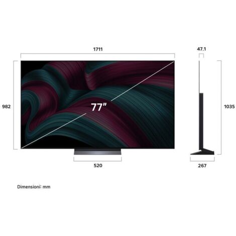 LG OLED evo AI OLED77C55LA TV Serie C5 77'' 4K, α9 Gen8, Brightness Booster, 40W, 4 HDMI, VRR 144Hz, Smart TV WebOS 25