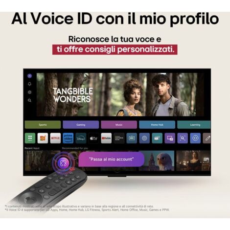 LG OLED AI OLED65B56LA TV Serie B5 65 pollici 4K, α8 Gen2, Dolby Vision, 20W, 4 HDMI con VRR 120Hz, G-Sync, Smart TV WebOS 25