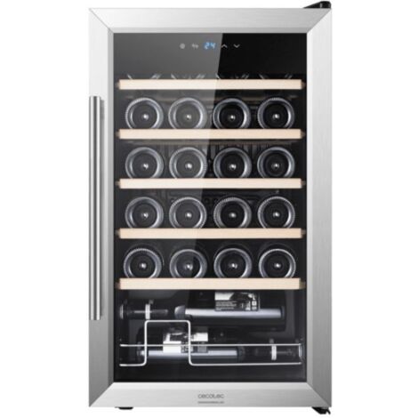 Bolero GrandSommelier 2450  Cantinetta nera e Inox 24 bottiglie sistema di raffreddamento a compressore temperatura regolabile