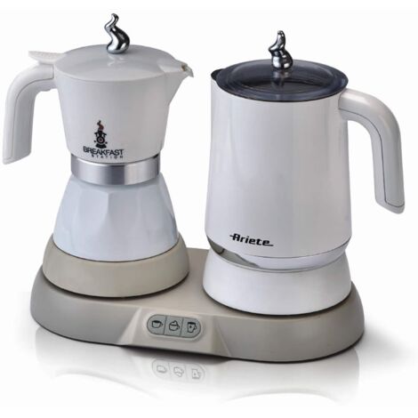 Ariete 1344 Breakfast Station Macchina da caffe' Moka Elettrica 3 in 1 Bollitore Montalatte 4 tazze 500 W colore Bianco (1/10)