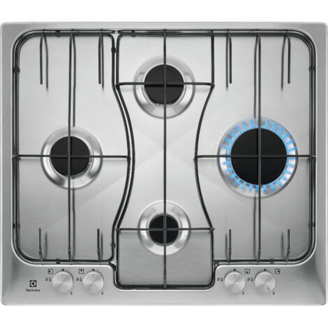 Electrolux piano cottura gas 4 fuochi crosscook 60 cm acciaio inox rgg6242lox