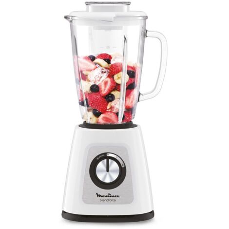 Moulinex LM435110 BlendForce 2 Frullatore da Tavolo Powelix Capacita' 1,7 Litri 800W Bianco