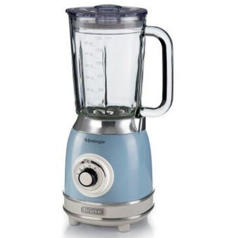 Ariete 583 Vintage Frullatore da tavolo Tazza in Vetro 1,5 L 4 Lame Acciaio Inox 4 Velocita' Pulse 1000 W colore Celeste (1/5)