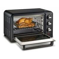 Moulinex Ox4648 Optimo Forno Elettrico Ventilato 33 Litri, Potenza 1600 W,  Max 120°C, Forno per Pizza, Carne, Pesce, Dolci, Fornetto Elettrico, 6  Modalità di Cottura, Timer, 2 Accessori, Nero : : Casa e cucina