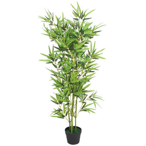 FIMEI Plante artificielle avec pot Bambou 120 cm Vert (1/2)