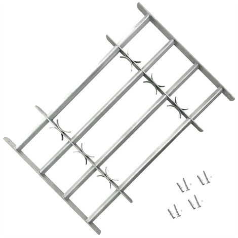 FIMEI Grille réglable de sécurité de fenêtres et 4 barres 700-1050 mm