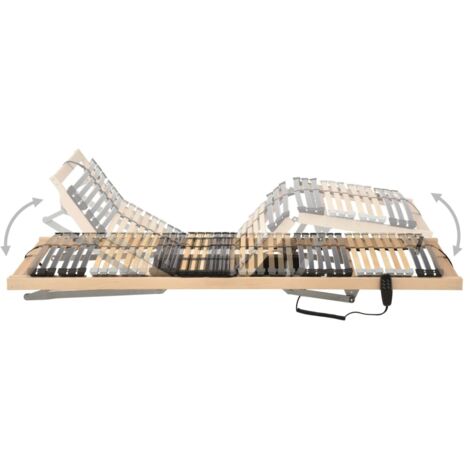 FIMEI Sommier à lattes électrique avec 42 lattes 7 zones 90x200 cm (1/5)