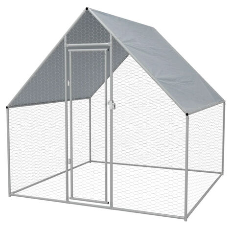 FIMEI Cage extérieure pour poulets Acier galvanisé 2 x 2 x 1,92 m (1/5)