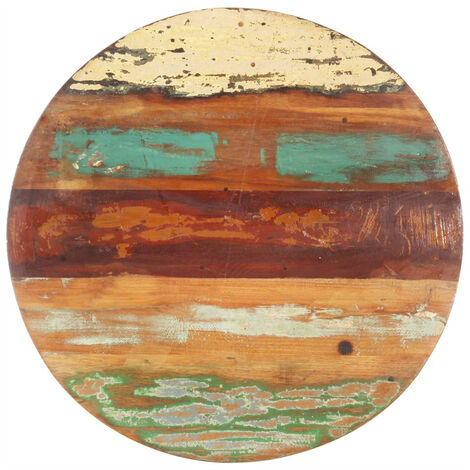FIMEI Dessus de table rond 70 cm 15-16 mm Bois de récupération (1/5)