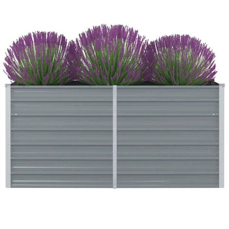 FIMEI Jardinière 160 x 80 x 77 cm Gris Acier galvanisé (1/5)