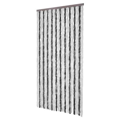 FIMEI Moustiquaire Gris et blanc 100x220 cm Chenille