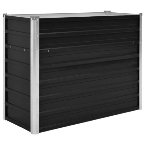 FIMEI Lit surélevé de jardin Anthracite 100x40x77 cm Acier galvanisé (1/5)