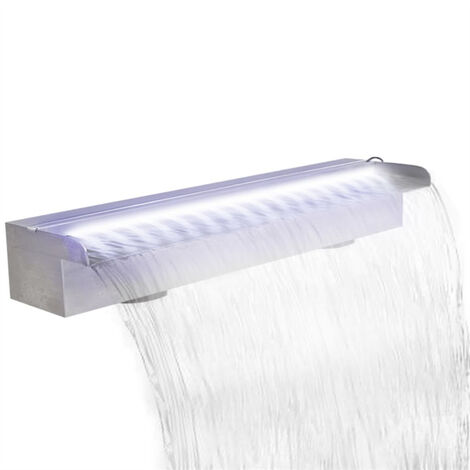 FIMEI Lame d'eau rectangulaire à LED 60 cm en acier inoxydable pour piscine (1/5)