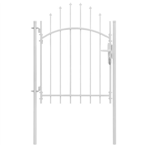 FIMEI Portail de jardin Acier 1 x 2 m Blanc (1/5)