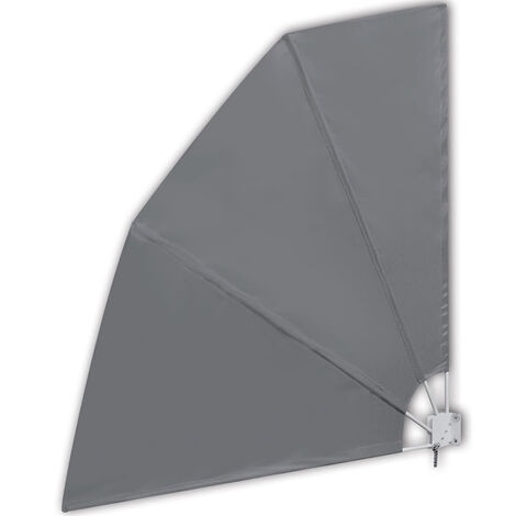 FIMEI Auvent latéral pliable de balcon Gris 210 x 210 cm (1/5)
