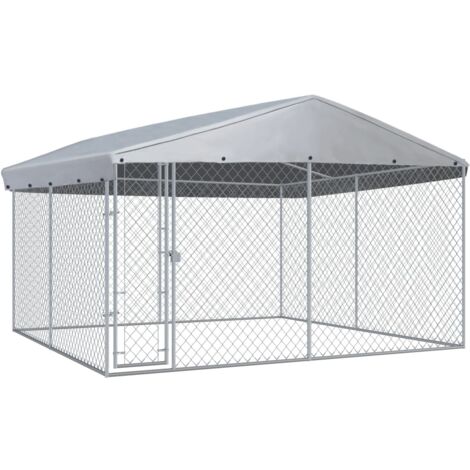 FIMEI Chenil extérieur avec toit pour chiens 382x382x225 cm (1/5)