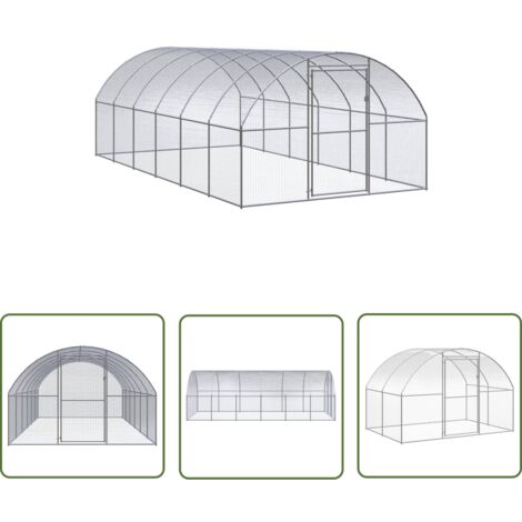 FIMEI Poulailler d'extérieur 3x6x2 m Acier galvanisé (1/5)