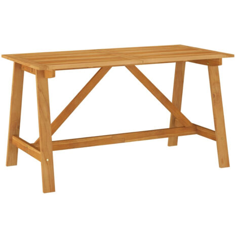 Table à dîner de jardin 140x70x73,5 cm Bois d'acacia massif (1/5)