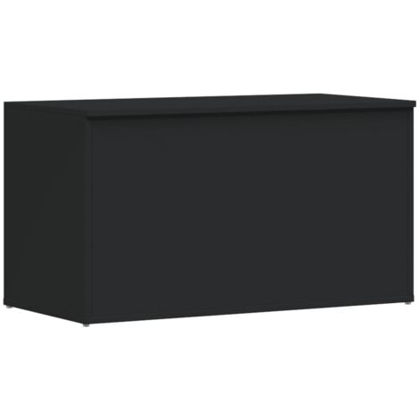FIMEI Coffre de rangement Noir 84x42x46 cm Bois d'ingénierie