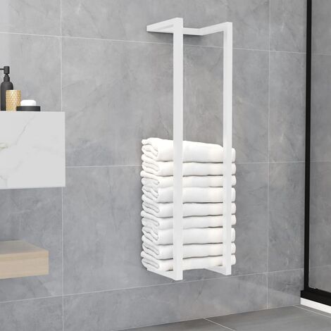 FIMEI Porte-serviette Blanc 25x20x95 cm Acier (1/5)
