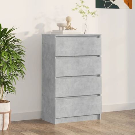 FIMEI Buffet Gris béton 60x35x98,5 cm Bois d'ingénierie (1/5)