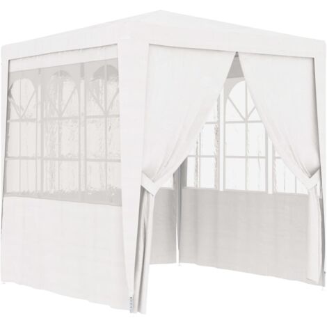 FIMEI Tente de réception avec parois latérales 2x2 m Blanc 90 g/m² (1/5)