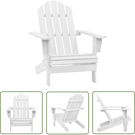 FIMEI Chaise de jardin Bois Blanc (1/5)