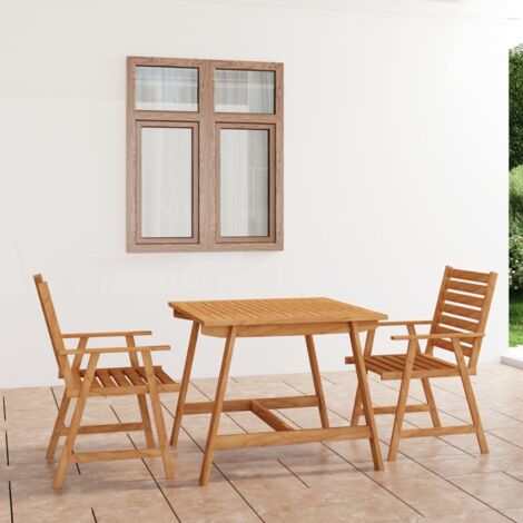 Furniture Limited - Ensemble à manger de jardin 3 pcs Bois d'acac (1/5)