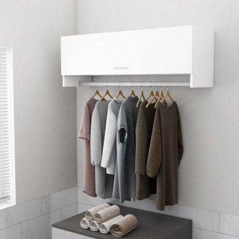 FIMEI Garde-robe Blanc 100x32,5x35 cm Aggloméré (1/5)